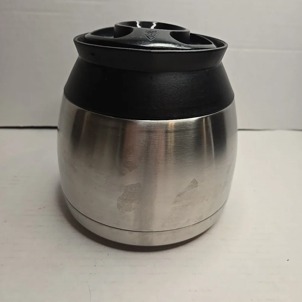 Mr Coffee Carafe‎ Stainless Steel Thermal 8 Cup Pot Replacement Black Lid Handle